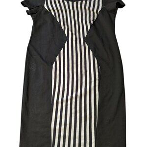 Simply Be Womans Plus Dress Black Slimming Pin Up Sally/Jack Goth 18